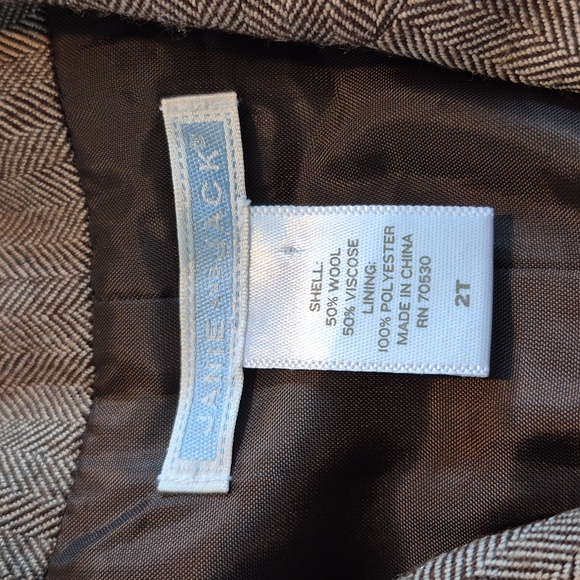 Janie and Jack boys 2T herringbone brown blazer EUC pockets sewn - Picture 2 of 6